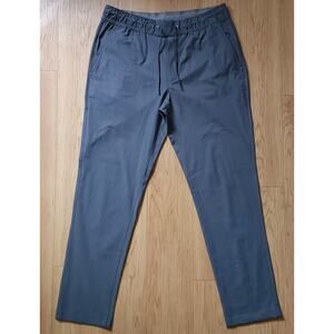 Vuori Meta Elastic Waist Drawstring Mens Pants Slate Blue Grey Sz Large Stretch